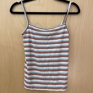 Madewell striped ribbed tank top